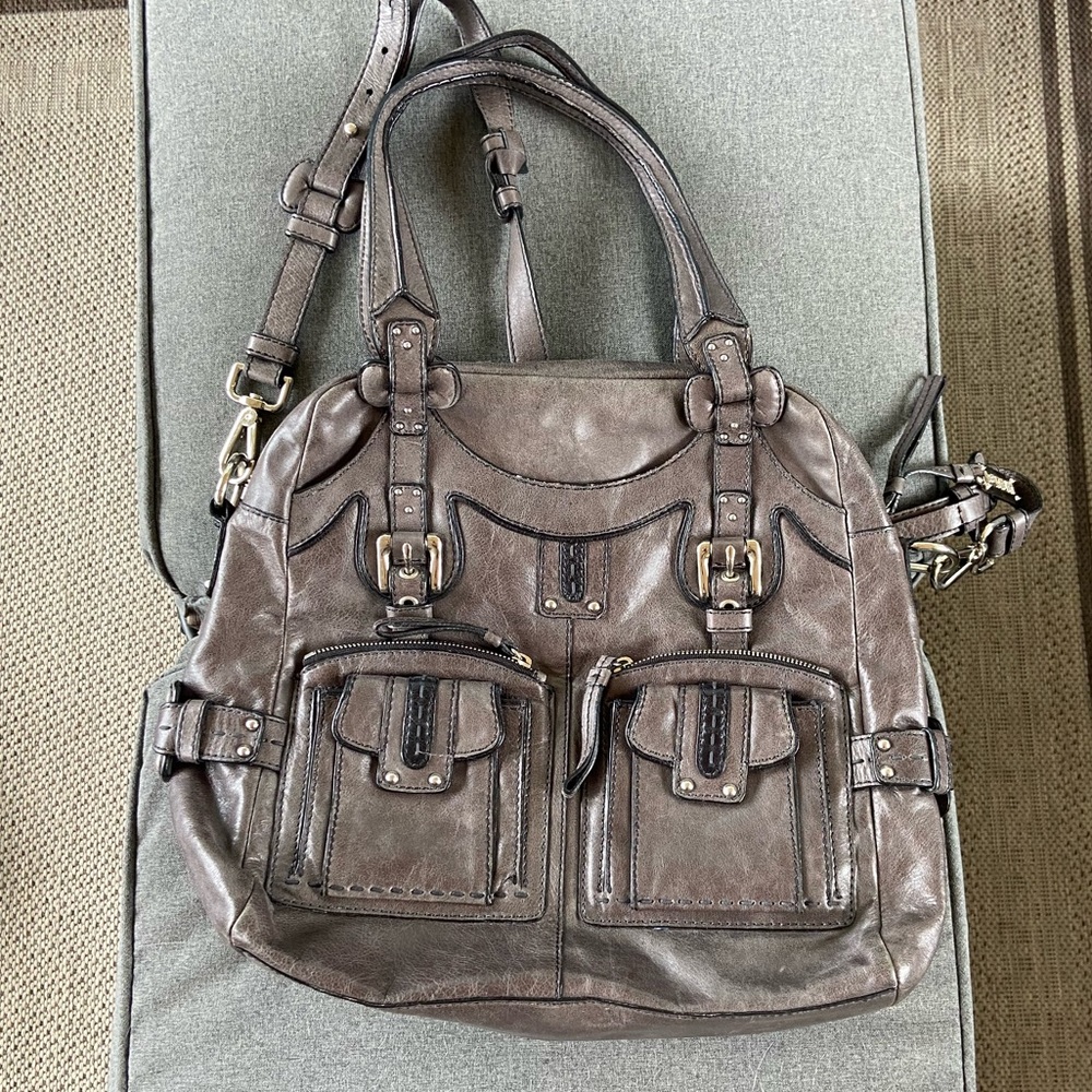 Lockheart Leather Purse - Grey